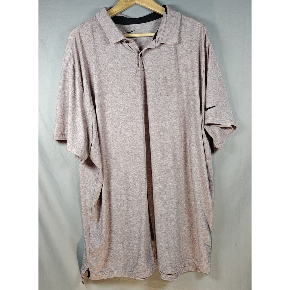 Nike Dri-FIT Tour Men's‎ 2XL Heathered Golf Polo Shirt Plum Eclipse FJ1643-291